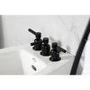 Kingston Brass ThreeHandle Bidet Faucet, Matte Black KB6320DKL